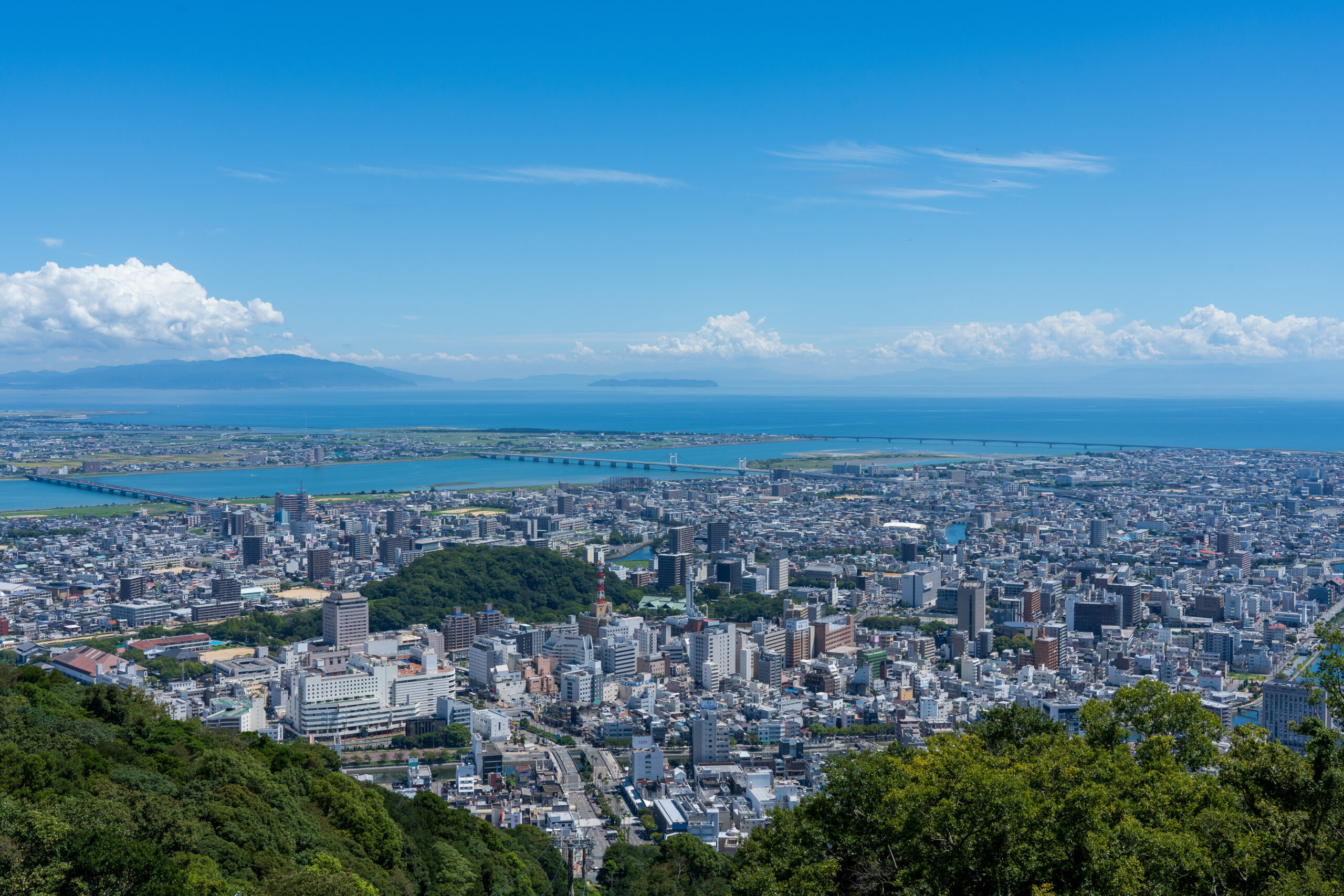 眉山から見た徳島県徳島市の街並み
