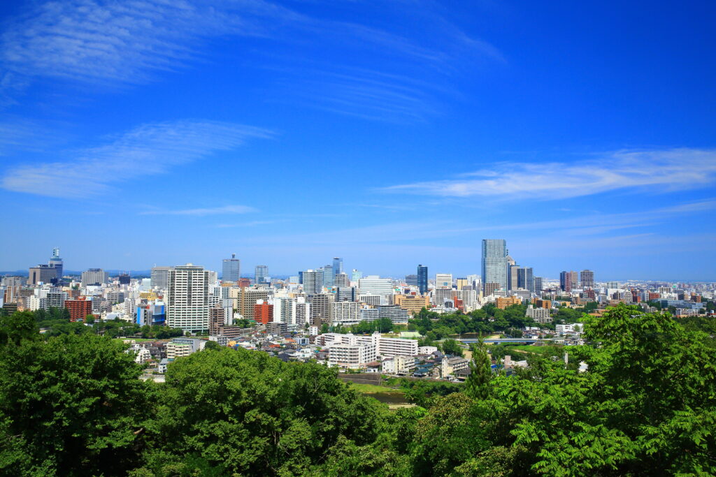 宮城県仙台市の街並み