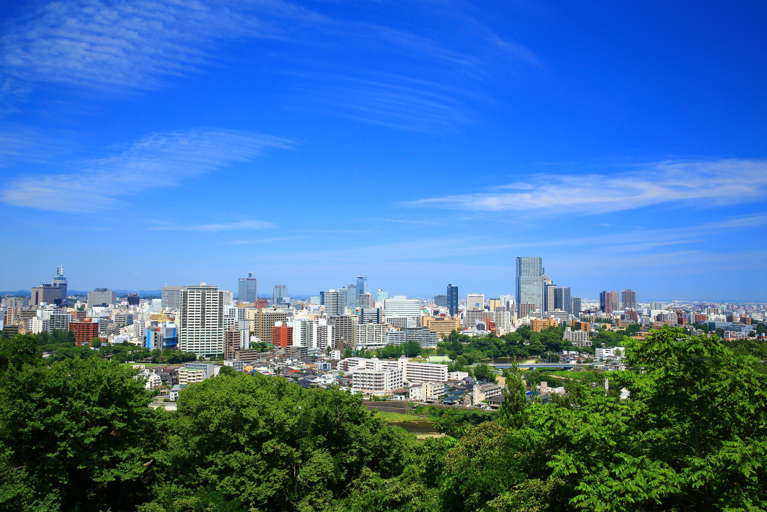 宮城県仙台市の街並み